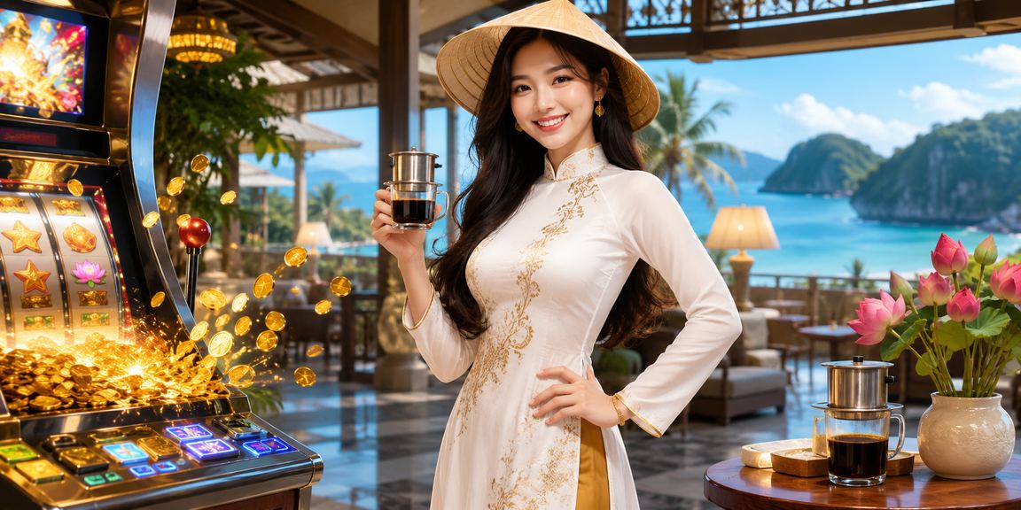 Người chơi Hà Nội thư giãn với cà phê và slot game trên điện thoại buổi sáng