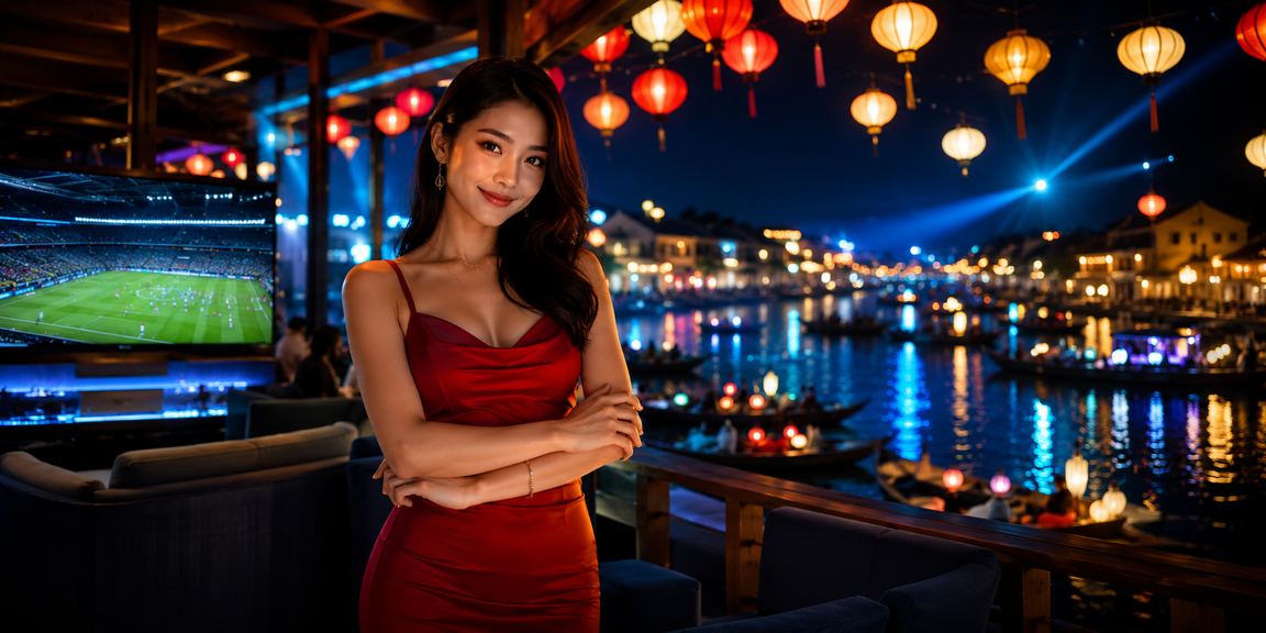 Người dùng xem kèo thể thao bên tách cà phê tại Hội An theo phong cách Việt Nam