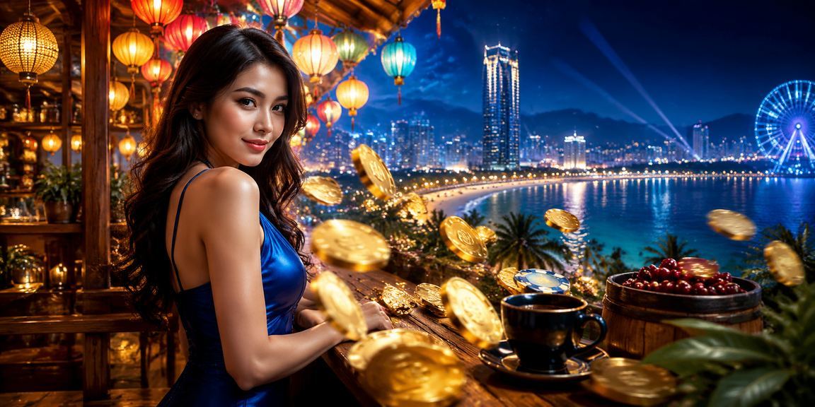 Người chơi tại Quy Nhơn thư giãn với điện thoại và cà phê, trải nghiệm cá cược thể thao buổi sáng