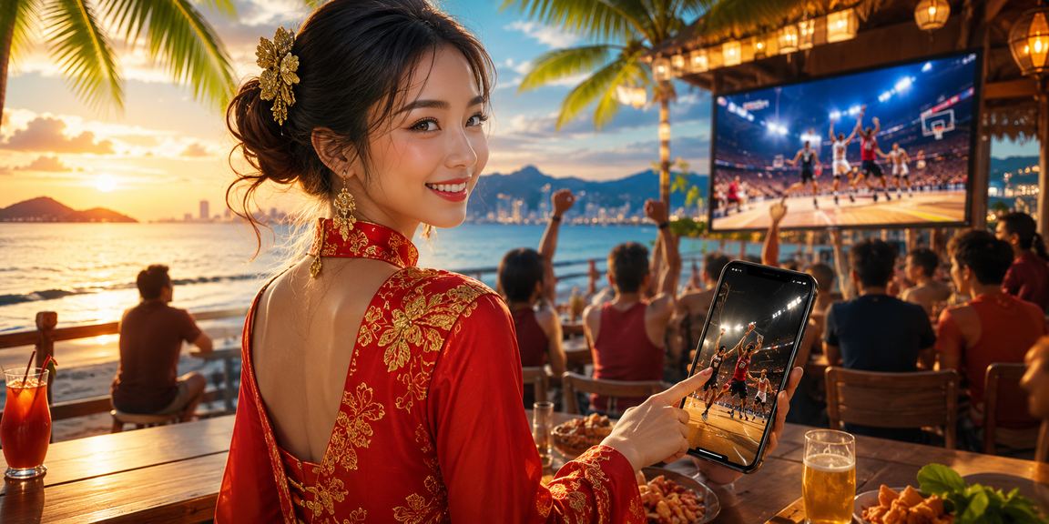 Người chơi trẻ Việt Nam theo dõi giải esports trực tuyến và đặt kèo trên điện thoại